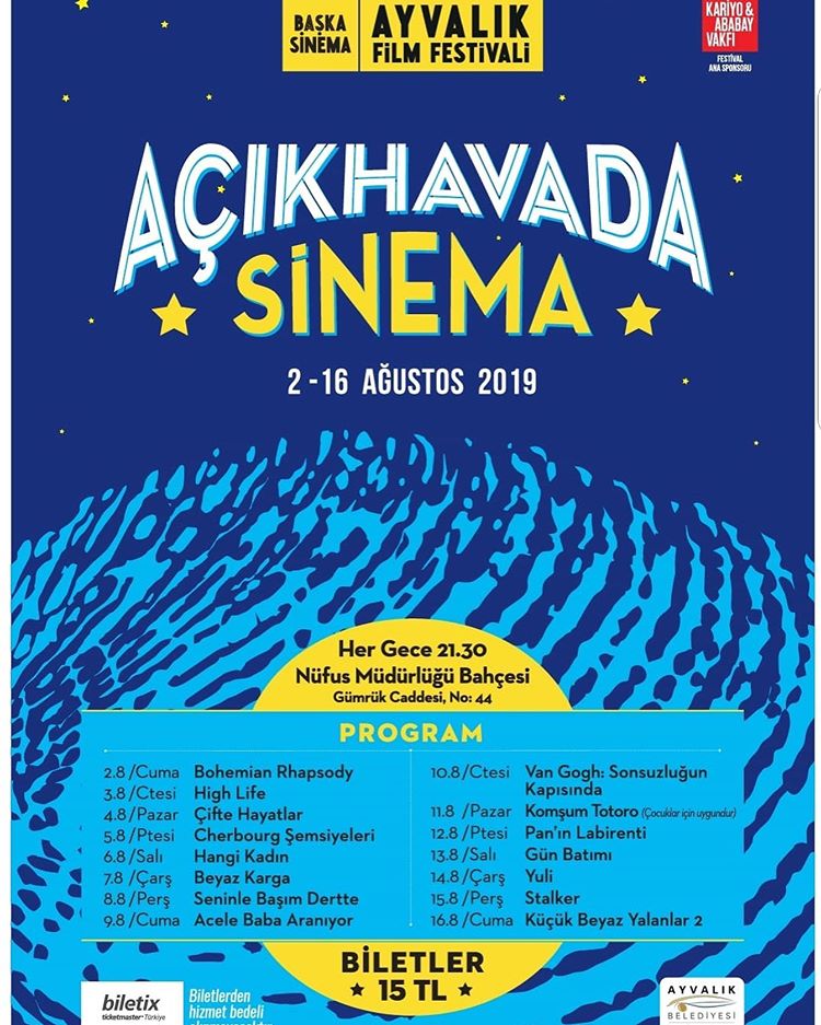 ayvalik acikhavada sinema 2019