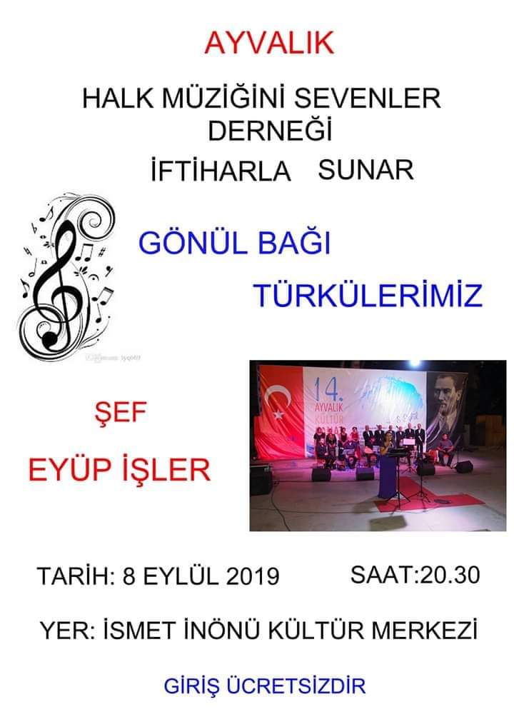 ayvalik halk muzigi sevenler dernegi konser 2019